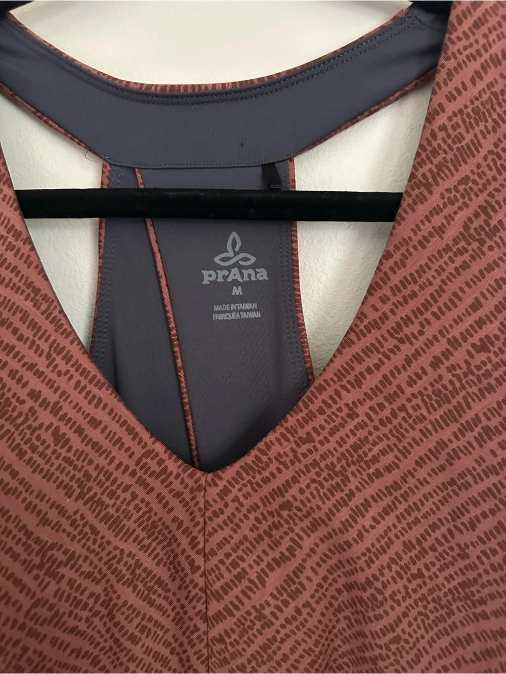 Prana Saxon Dress Muave Racerback Built In Bra M Asymmetrical Handkerchief Hem - Picture 6 of 11